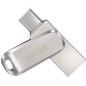 SanDisk Ultra Dual Drive Luxe 256GB USB 3.1 Gen 1 / USB-C USB stick Sølv